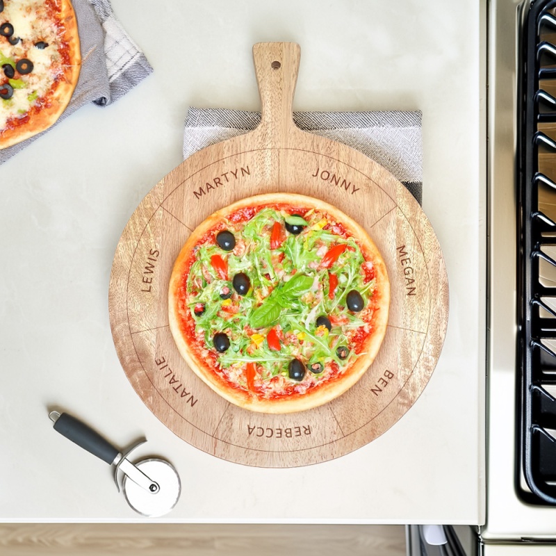 Personalised Pizza Board - Slices with Names